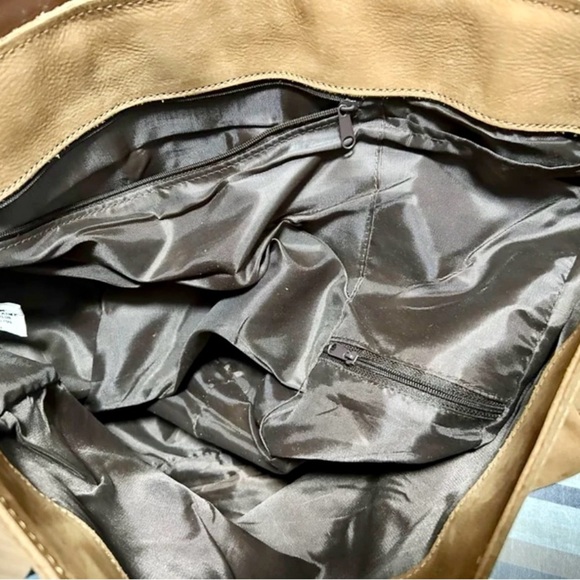 Vintage men Marlboro Gear Leather Briefcase Shoulder Messenger Bag Distressed - Picture 7 of 8